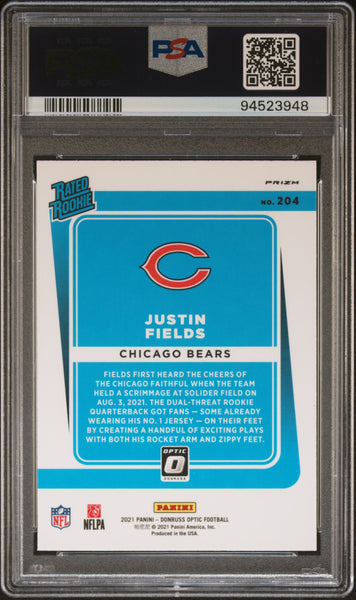 Justin Fields - 2021 Panini Donruss Optic Purple Shock PSA 10