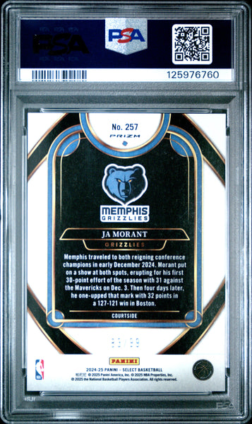 Ja Morant - 2024 Panini Select Light Blue Disco PSA 9