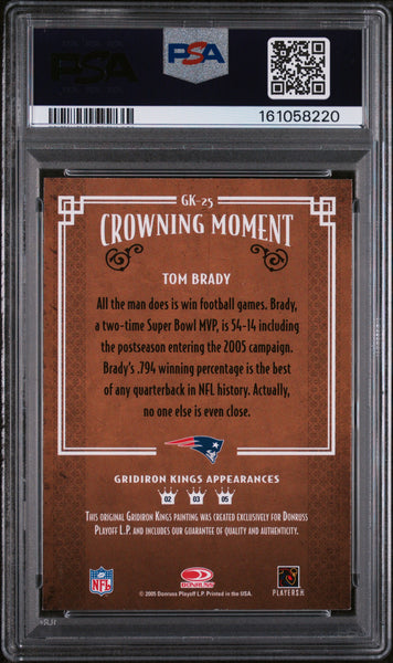 Tom Brady - 2005 Donruss Throwback Threads Gridiron PSA 7