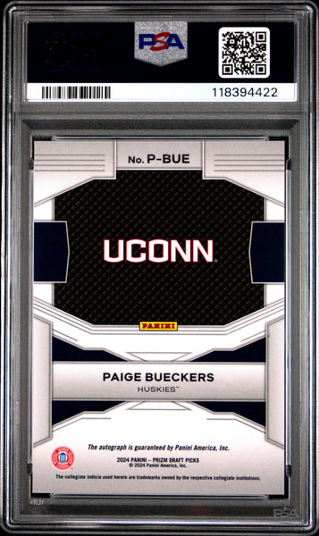Paige Bueckers - 2024 Panini Prizm Draft Picks Penmanship Auto PSA 10 GEM MINT