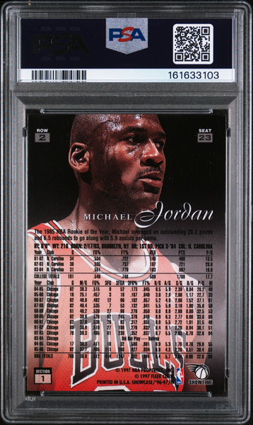Michael Jordan - 1996 Flair Showcase Row 2 PSA 9