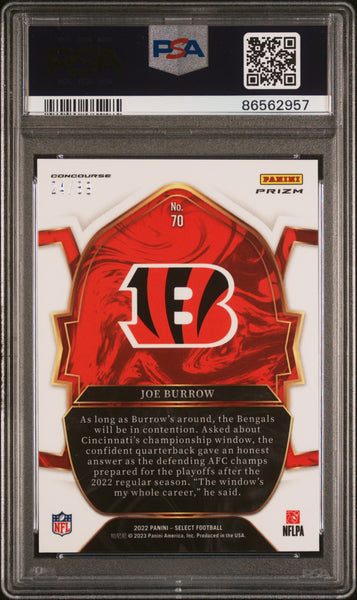 Joe Burrow - 2022 Panini Select Dragon Scale Prizm PSA 9