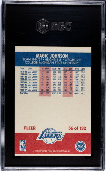 Magic Johnson - 1987 Fleer SGC 7