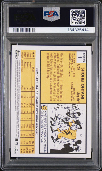 Shohei Ohtani - 2022 Topps Archives #1 PSA 9