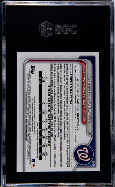 Yohandy Morales - 2024 Bowman Cpa Hta Gold Lava Refractor SGC 9.5 07/50