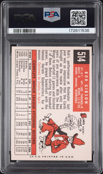 Bob Gibson - 1959 Topps PSA 5