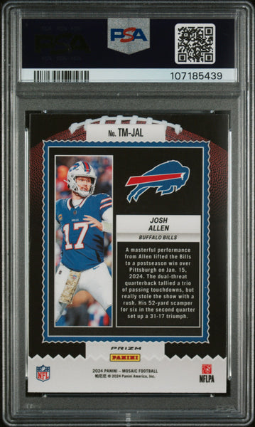 Josh Allen - 2024 Panini Mosaic Touchdown Masters Green PSA 10