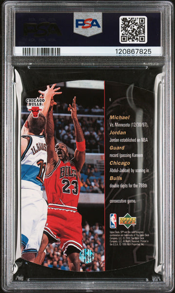 Michael Jordan - 1997 Upper Deck SPX Basketball Die Cut Silver PSA 8 #6 Bulls