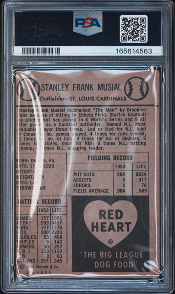 Stan Musial - 1954 Red Heart Dog Food PSA 1.5