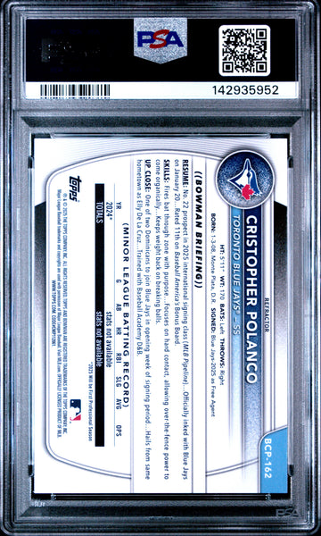 Cristopher Polanco - 2025 Bowman Chrome Prospects Refractor PSA 9 434/499