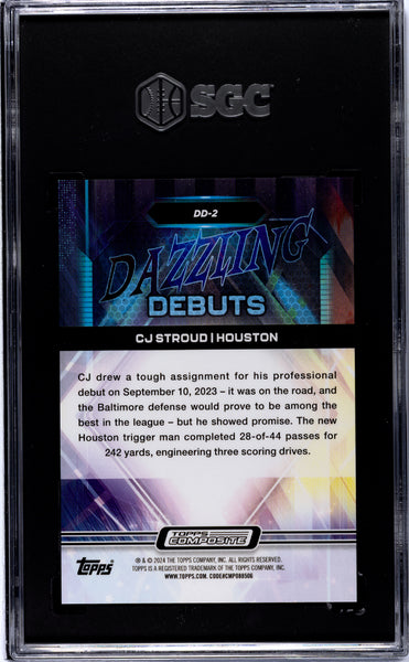 CJ Stroud - 2023 Topps Composite Dazzling Debuts SGC 10
