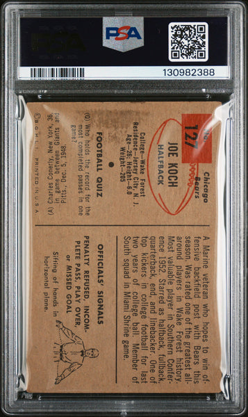 Joe Koch - 1954 Bowman PSA 3