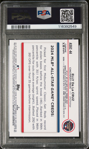 Elly De La Cruz - 2024 Topps Chrome Update All-Star Game #44 PSA 9