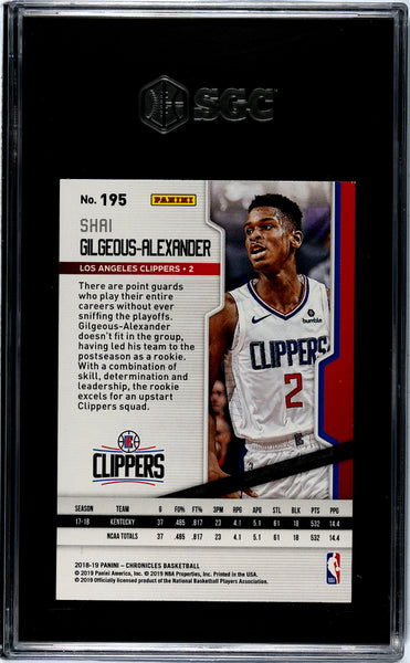 Shai Gilgeous-Alexander - 2018 Panini Chronicles Playoff SGC 9.5