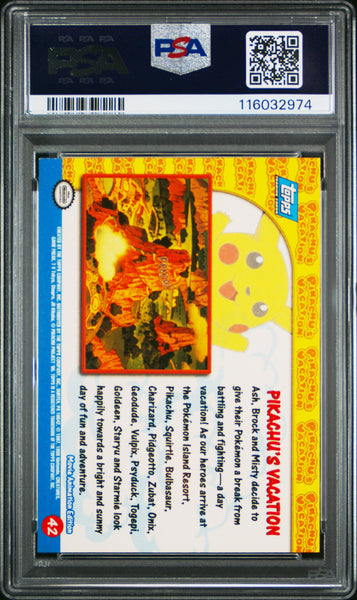 1999 Topps Pokemon The Movie Edt Movie Edition #42 PSA 9