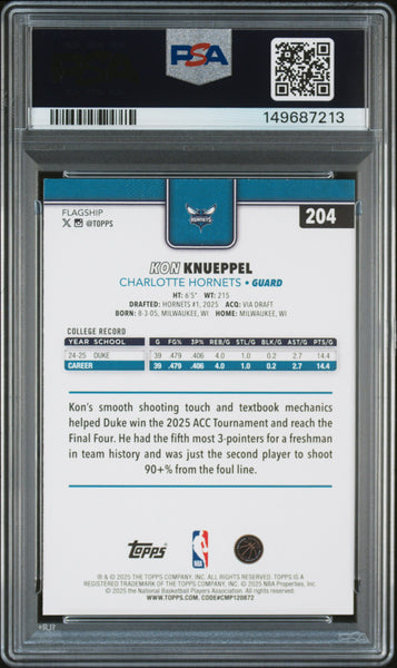 Kon Knueppel - 2025 Topps PSA 10