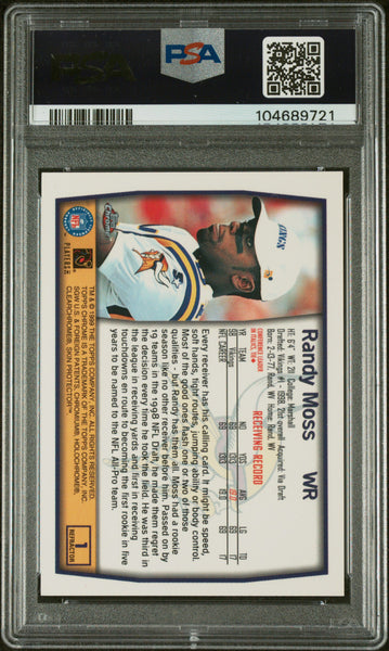 Randy Moss - 1999 Topps Chrome Refractor PSA 9