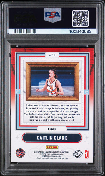 Caitlin Clark - 2025 Panini Donruss WNBA Franchise Features PSA 10