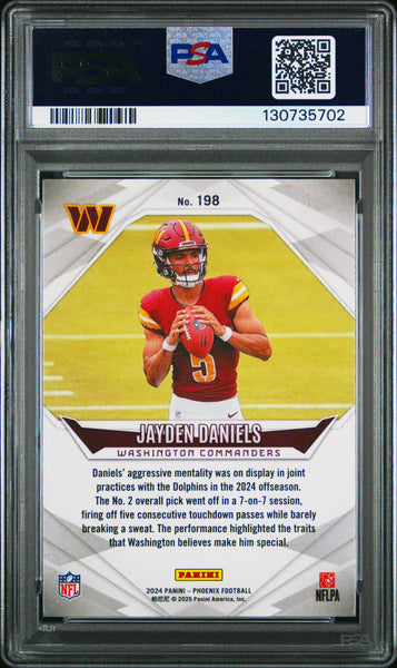 Jayden Daniels - 2024 Panini Phoenix Hyper PSA 10 Rookie