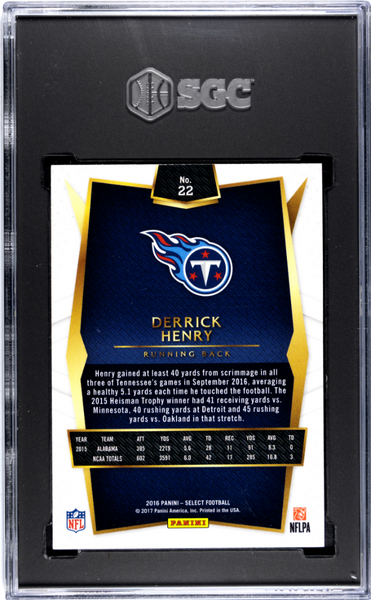 Derrick Henry - 2016 Panini Select Silver Prizm SGC 9