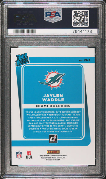 Jaylen Waddle - 2021 Panini Donruss PSA 10