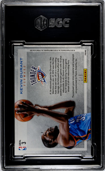 Kevin Durant - 2011 Panini Limited Glass Cleaners Mat. Autograph Prime 5 SGC 9.5