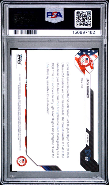 Jack Hughes - 2026 Topps Now 2026 Olympics PSA 10