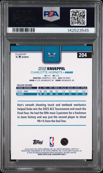 Kon Knueppel - 2025 Topps PSA 10