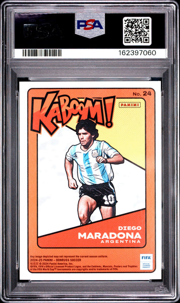 Diego Maradona - 2024-25 Panini Donruss FIFA Kaboom! PSA 9