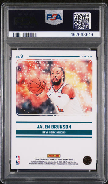 Jalen Brunson - 2024-25 Panini Donruss Optic Mythical Case Hit PSA 10