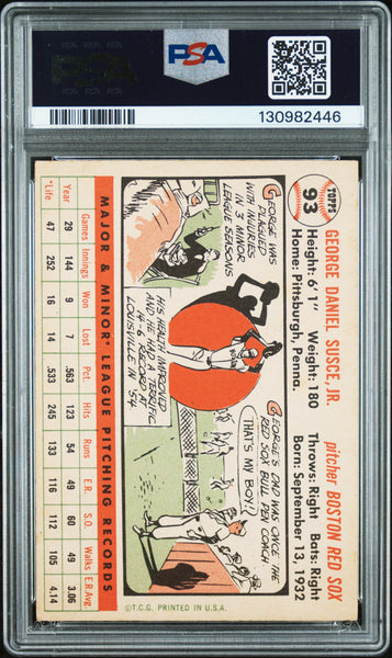 George Susce JR. - 1956 Topps White Back PSA 5