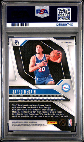 Jared Mccain - 2024 Panini Prizm Orange Ice PSA 10