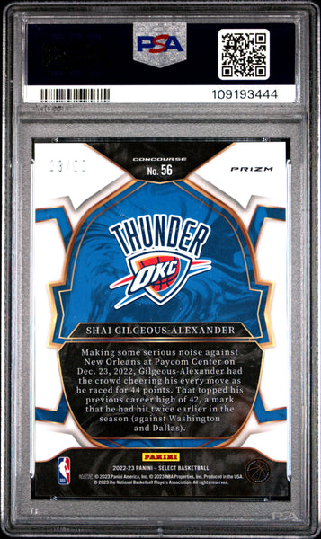 S. Gilgeous-Alexander - 2022 Panini Select Green Wave PSA 10 /50