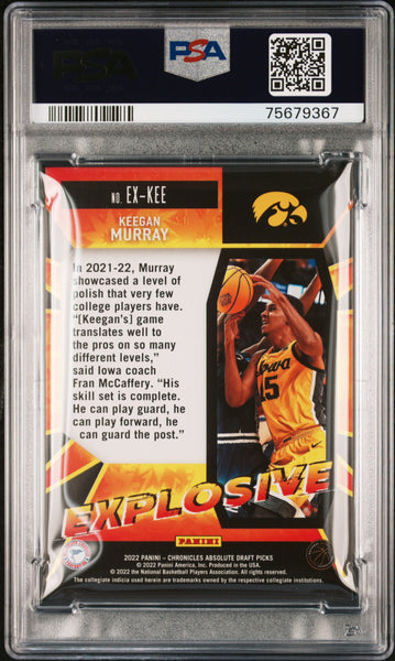 Keegan Murray - 2022 Panini Chronicles Draft Picks Explosive PSA 9 Case Hit