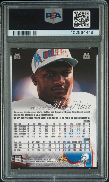 Steve Mcnair - 1997 Flair Showcase Row 0 PSA 8