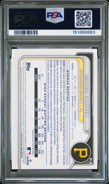 Konnor Griffin - 2024 Bowman Draft PSA 10