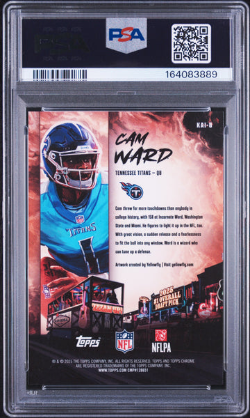 Cam Ward - 2025 Topps Chrome Kaiju PSA 8 case hit