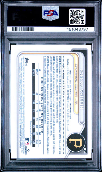 Konnor Griffin - 2024 Bowman Draft PSA 10