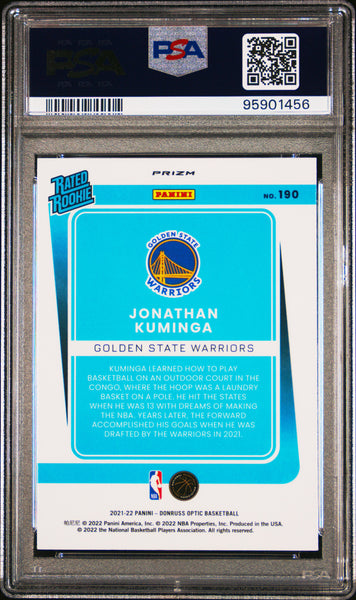 Jonathan Kuminga - 2021 Panini Donruss Optic Red Wave PSA 10