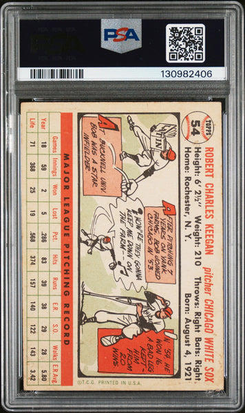 Bob Keegan - 1956 Topps White Back PSA 4
