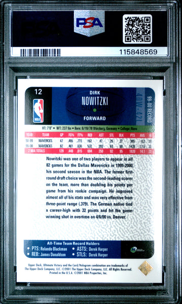 Dirk Nowitzki - 2000 Ultimate Victory Collection PSA 9 285/350