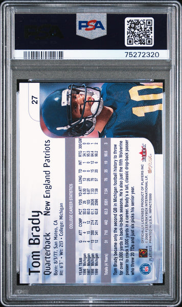 Tom Brady - 2000 Skybox Impact Rookie #27 PSA 8