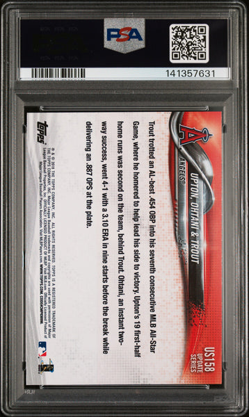 Trout Ohtani Upton - 2018 Topps Update PSA 9