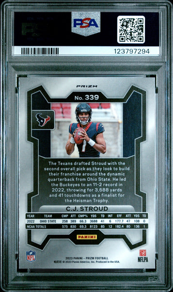 CJ Stroud - 2023 Panini Prizm Silver PSA 7