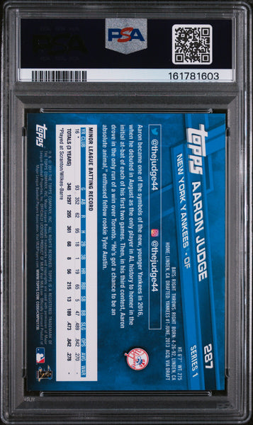 Aaron Judge - 2017 Topps Rookie #287 PSA 10