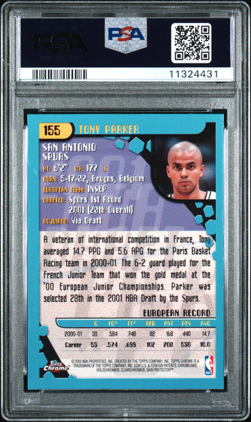 Tony Parker - 2001 Topps Chrome PSA 10