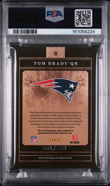 Tom Brady - 2011 Panini Certified Gold Team Materials Game Worn 1/200 PSA 6
