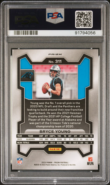 Bryce Young - 2023 Panini Prizm Neon Green Pulsar Rookie PSA 10