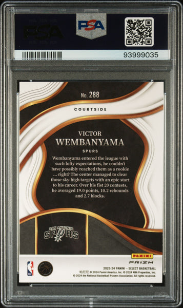 Victor Wembanyama - 2023 Panini Select Red Cracked Ice PSA 10