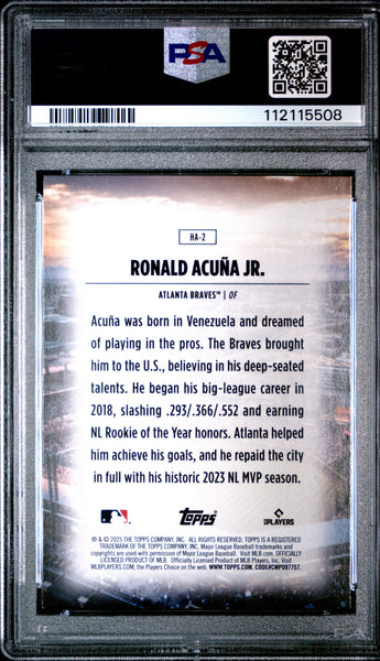 Ronald Acuna JR. - 2025 Topps Home Field Advantage #HA2 PSA 9